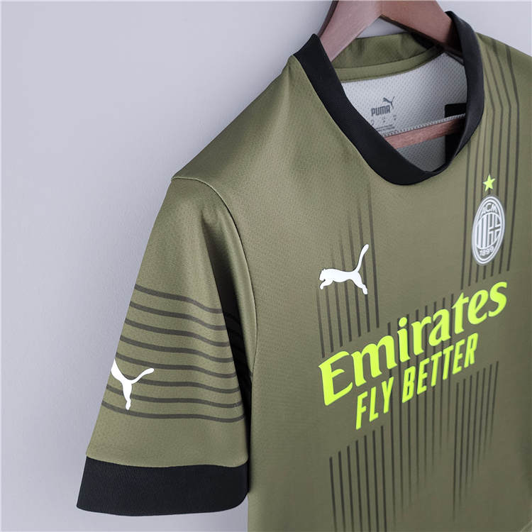 22/23 AC Milan Third Dark Green Soccer Jersey Football Shirt - Click Image to Close